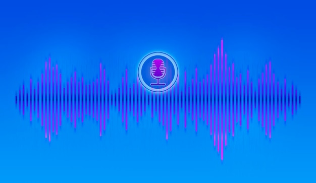 Photo audio track and microphone icon