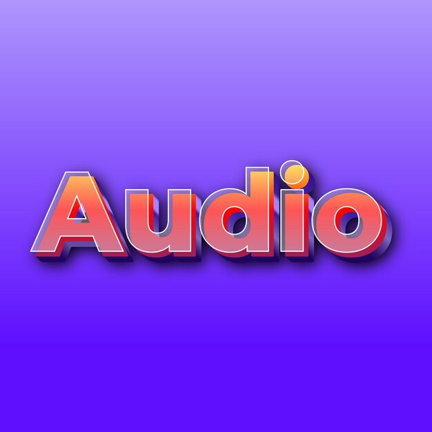 AudioText effect JPG gradient purple background card photo