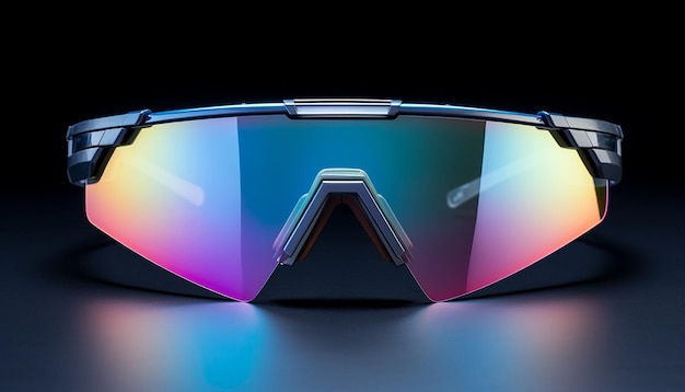 Photo augmented reality futuristic glasses