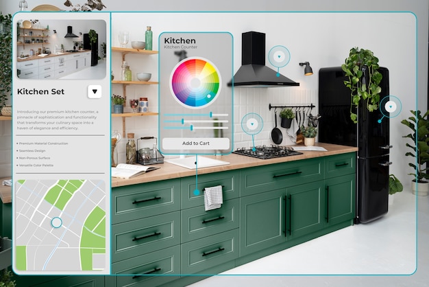 Photo augmented reality in the for interior design industry