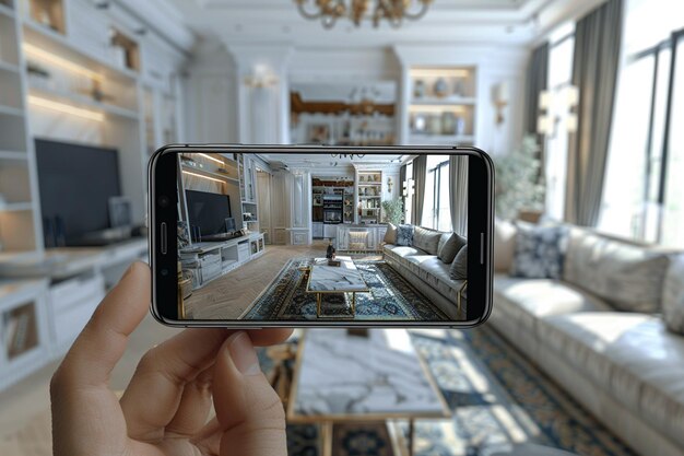 Foto modello di realtà aumentata di interior design creato con ai generativa