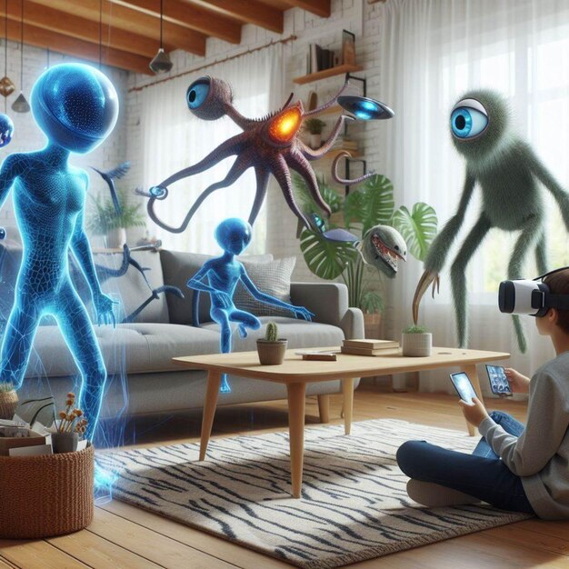 Augmented reality with virtual creatures