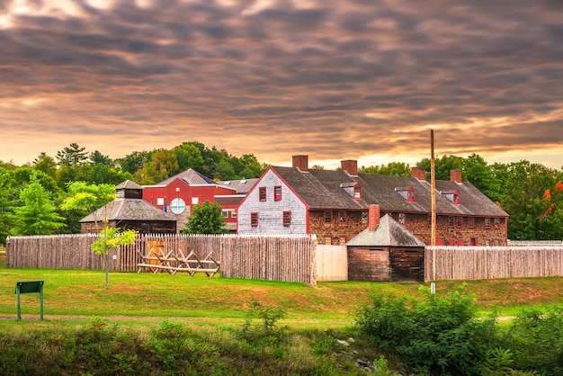 Augusta Maine USA at historic Fort Western