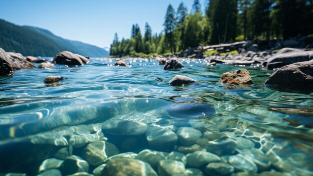 Aup of rocks in water generative ai