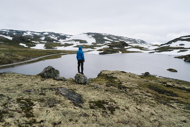 Aurlandsfjellet scenic route in Norway