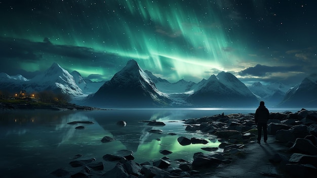 aurora_borealis_en_silhouet_van_staande_man_lofot