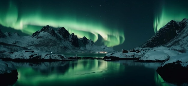 Aurora borealis Generatieve AI