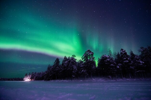 Aurora borealis in lapland finland