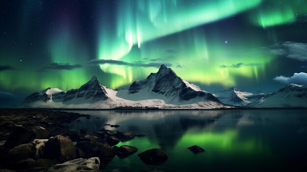 Aurora borealis nature background