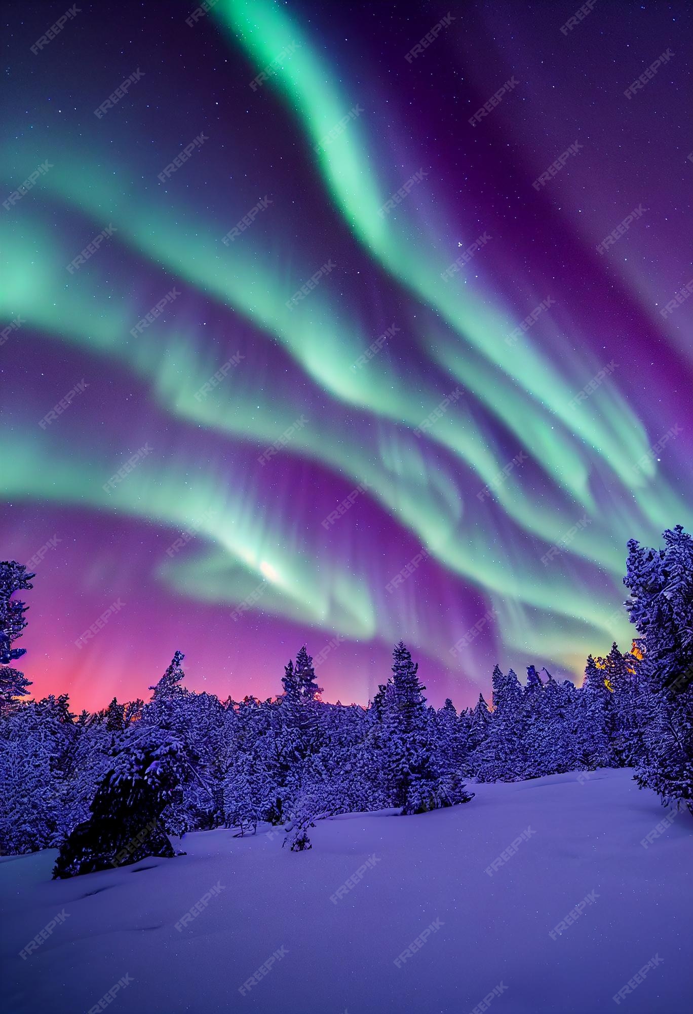 Premium Photo | Aurora borealis northern lights and beautiful star