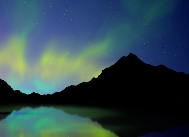 Photo aurora borealis