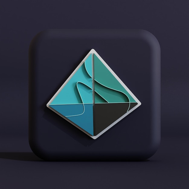 Foto aurora cryptocurrency symbool logo 3d illustratie