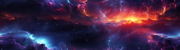 aurora neon cosmic banner background