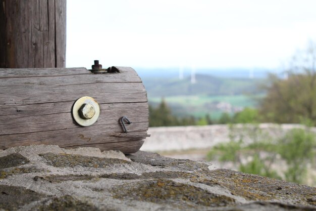 Photo aussicht burg herzberg mit balken