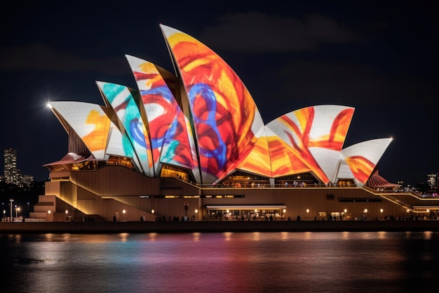 Foto le icone australiane illuminano l'australia day