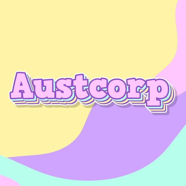 사진 austcorp 타이포그래피 3d 디자인 귀여운 텍스트 단어 멋진 배경 사진