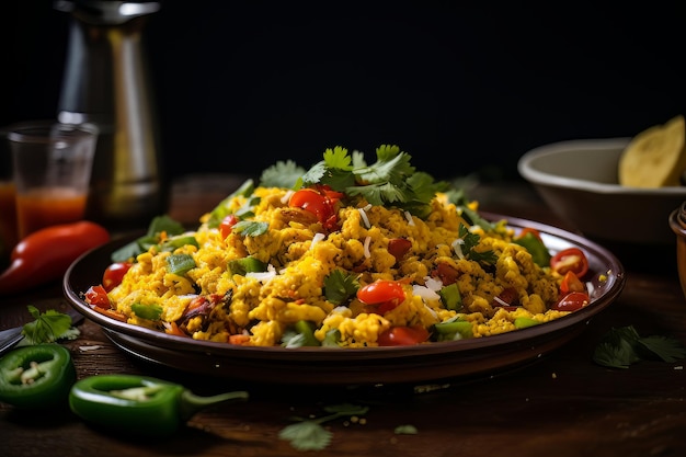 Austin Style Migas dinner Recipe Food Photography