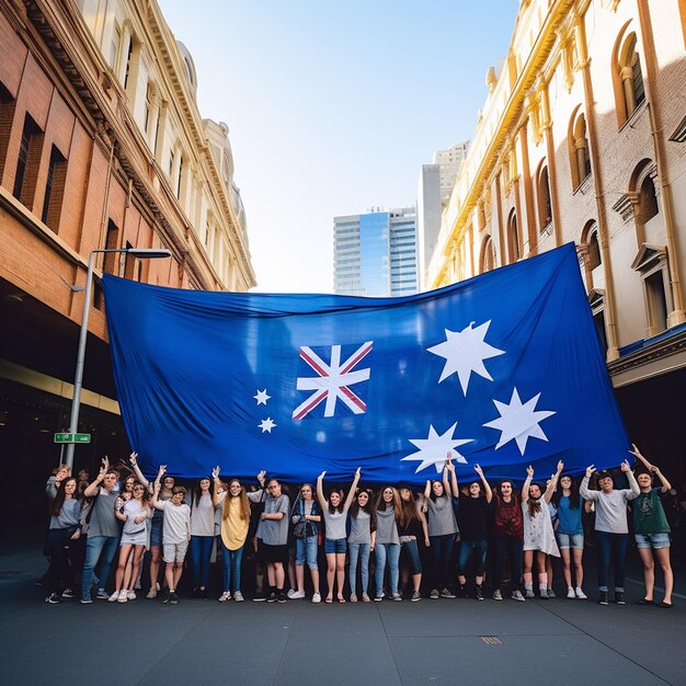 Photo australia day australia flag