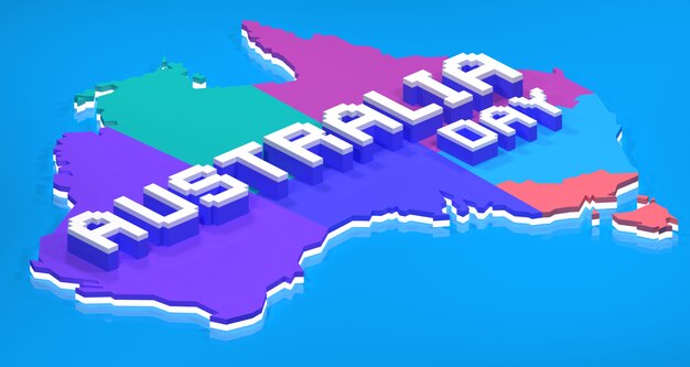 Photo australia day illustration