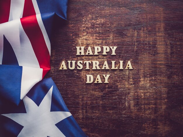 Australia Day. Mooie, heldere kaart. Bovenaanzicht