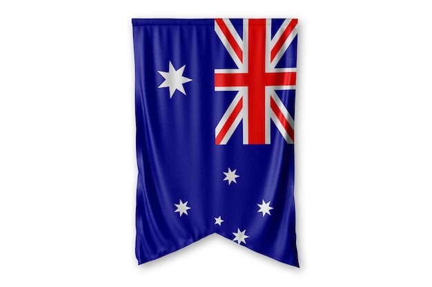 australia flag hang on a white wall background image