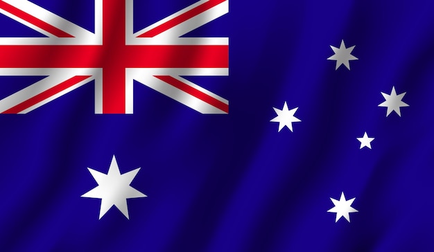 Australia flag Photo realistic 3D