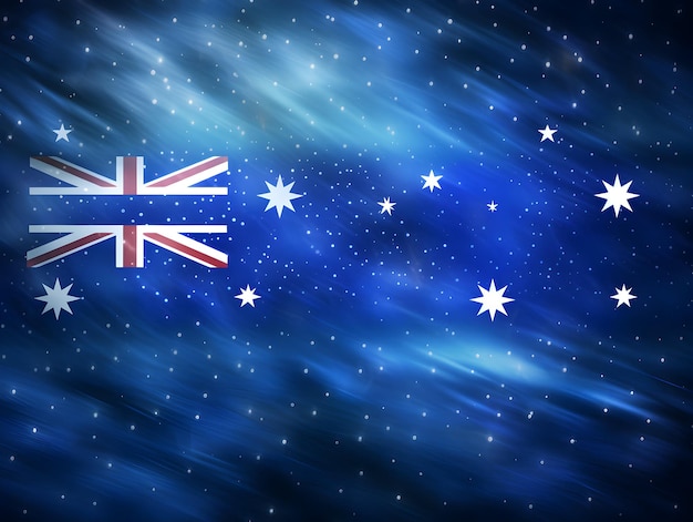 사진 오스트레일리아 국기 배경: 실크 천으로 만든 오스트레일리아 국기 직물 배경