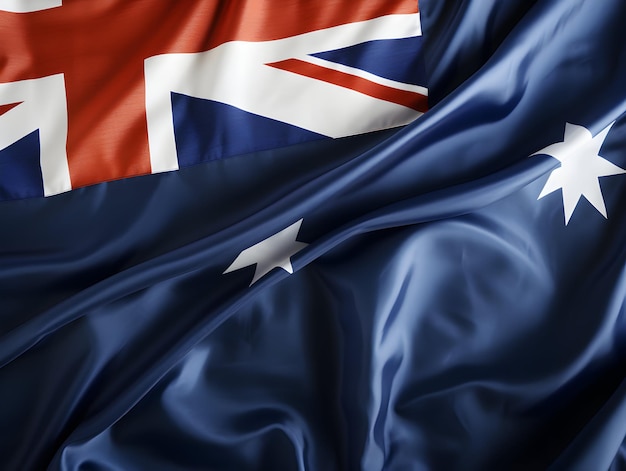 오스트레일리아 국기 배경: 실크 천으로 만든 오스트레일리아 국기 직물 배경