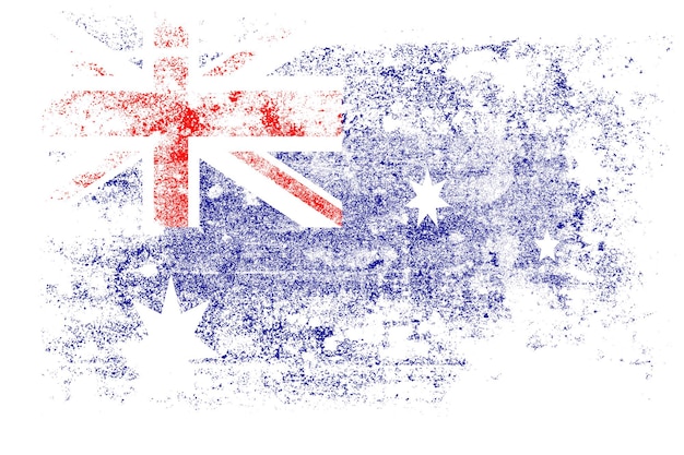 Australia national flag with texture. template for design