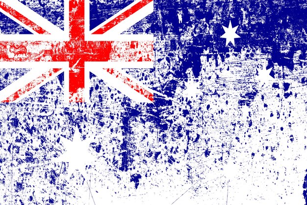 Australia national flag with texture. template for design