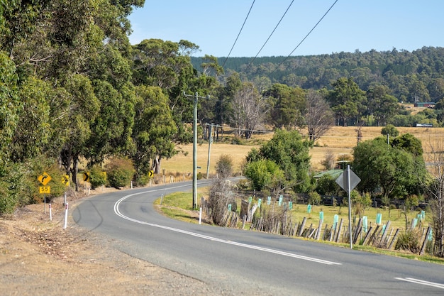 Photo australia road in the country in summer