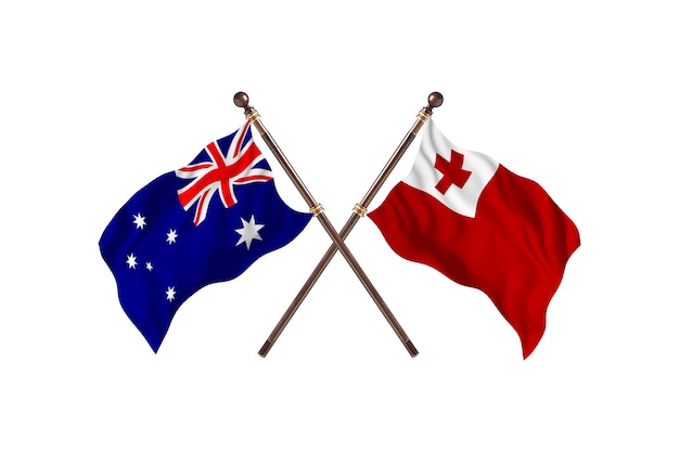 オーストラリア対トーゴの国旗の背景