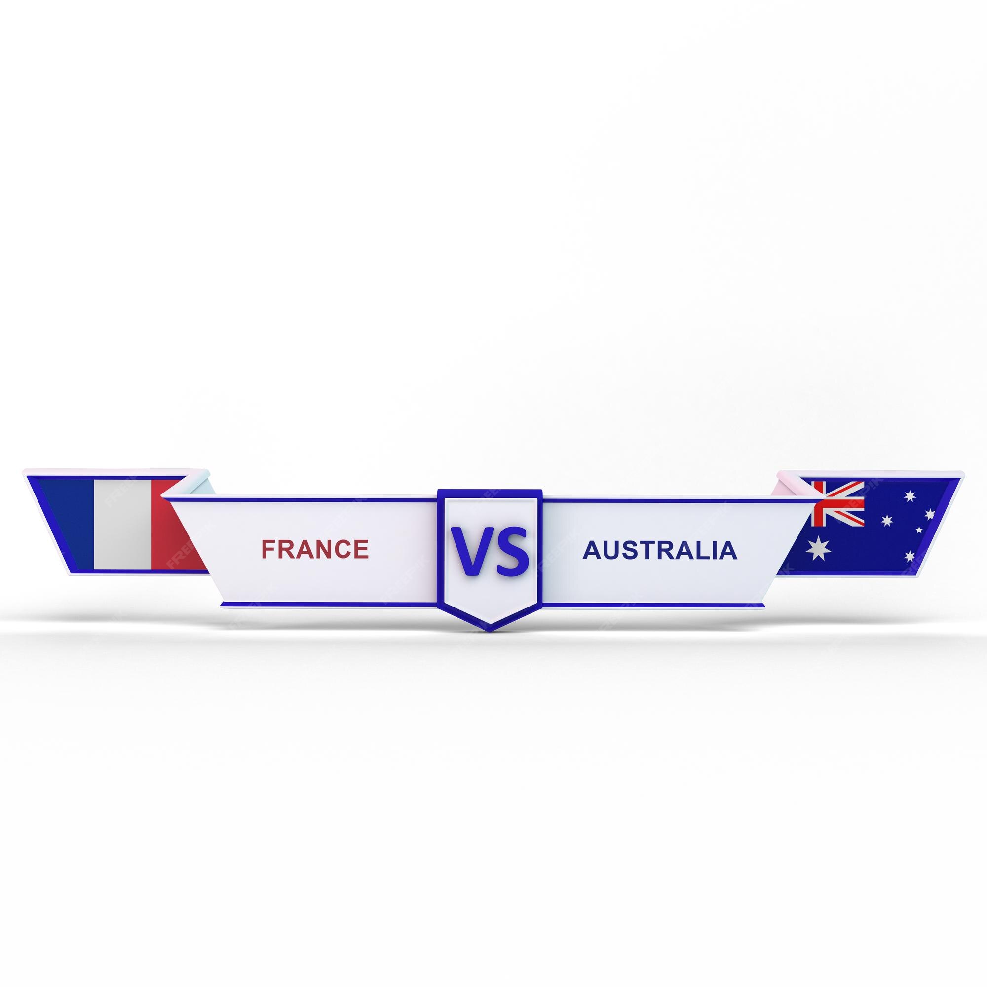 Premium Photo Australia vs france match world cup