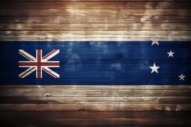 Photo australia wooden grunge flag