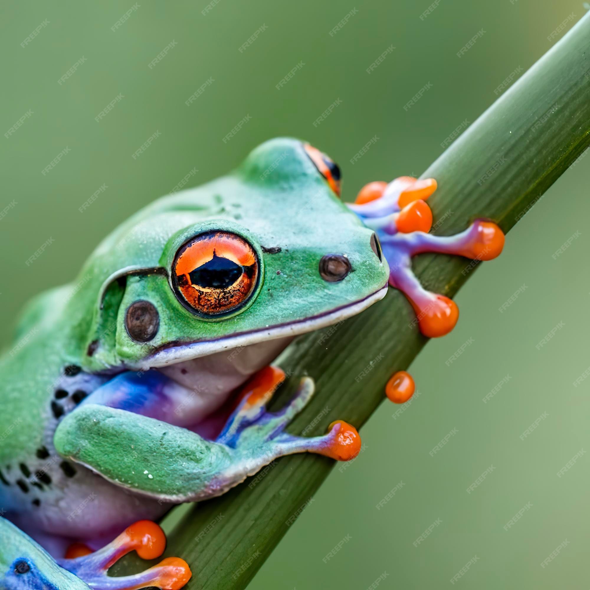 Premium AI Image | Australian blue tree frog litoria