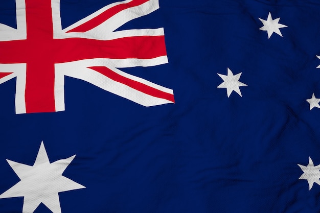 Australian flag in 3D rendering