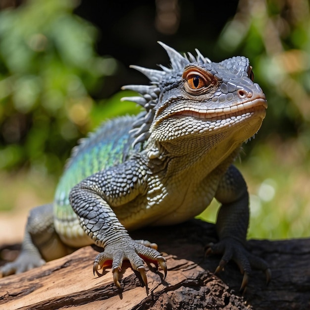 Photo australian water dragon lizard