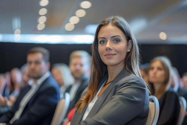 Australian woman in business seminar