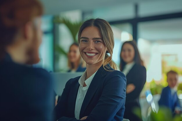 Photo australian woman manager mentoring her team