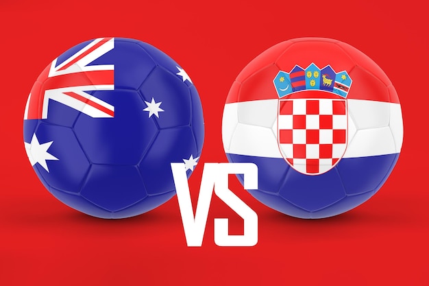 Australië versus Kroatië voetbal
