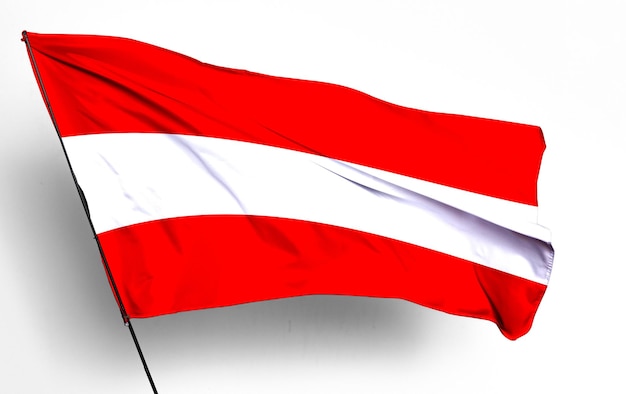 austria 3D waving flag and white background Image