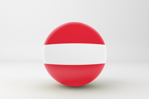 Photo austria flag in white background