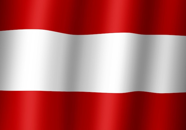 Austria national flag 3d illustration close up view