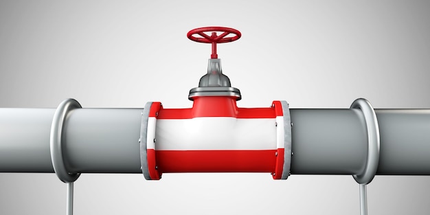 Foto rendering di concetto d dell'industria petrolifera dell'oleodotto e gasolio dell'austria