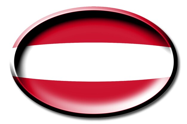 austria round country flag on white background