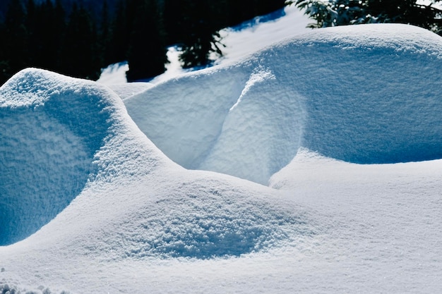 冬の間のオーストリアの雪山