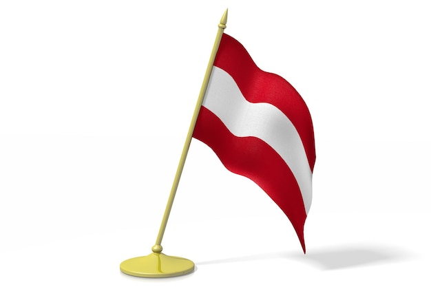Austria table flag isolated on white background
