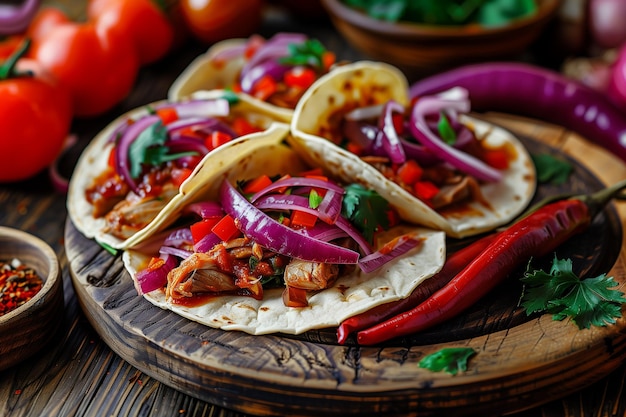 Подлинные Cochinita Pibil Tacos Идеальная мексиканская еда Фото