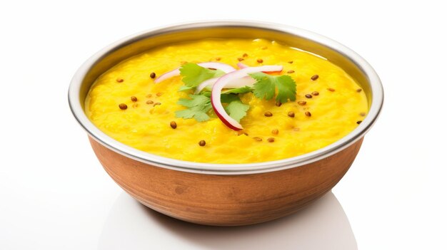 Authentic Daal Tadka Recipe on white background