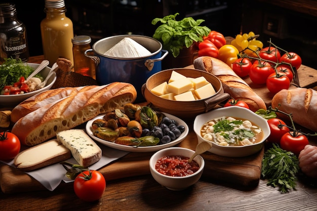 Foto authentiche prelibatezze della cucina francese